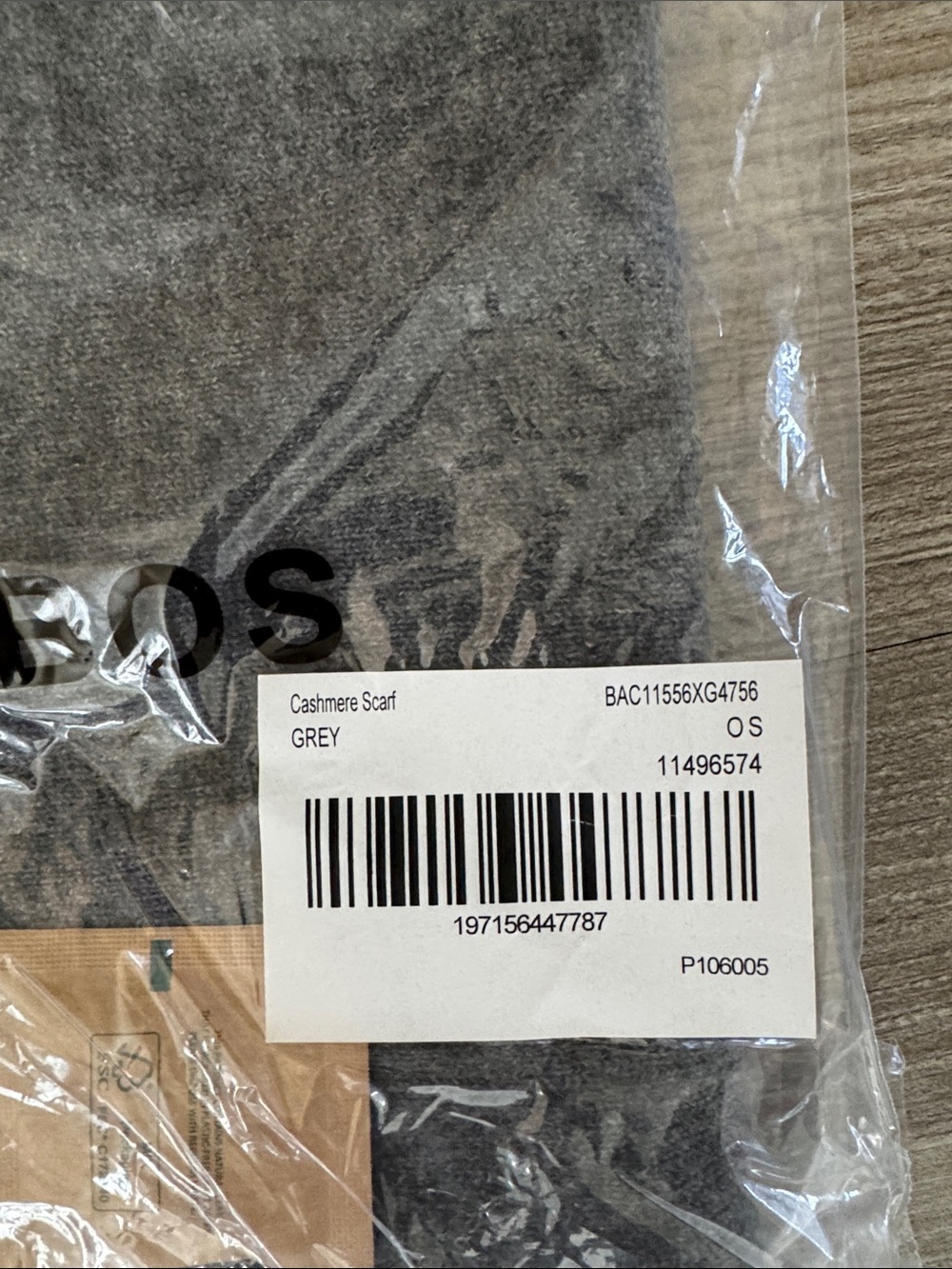 Bonobos Charcoal Grey Cashmere Scarf - Picture 3 of 5